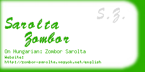 sarolta zombor business card